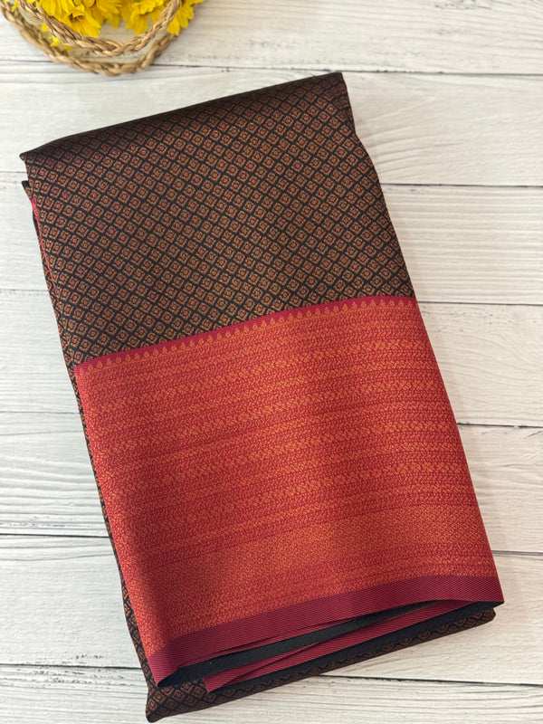 Brocade semi silk saree MS67443