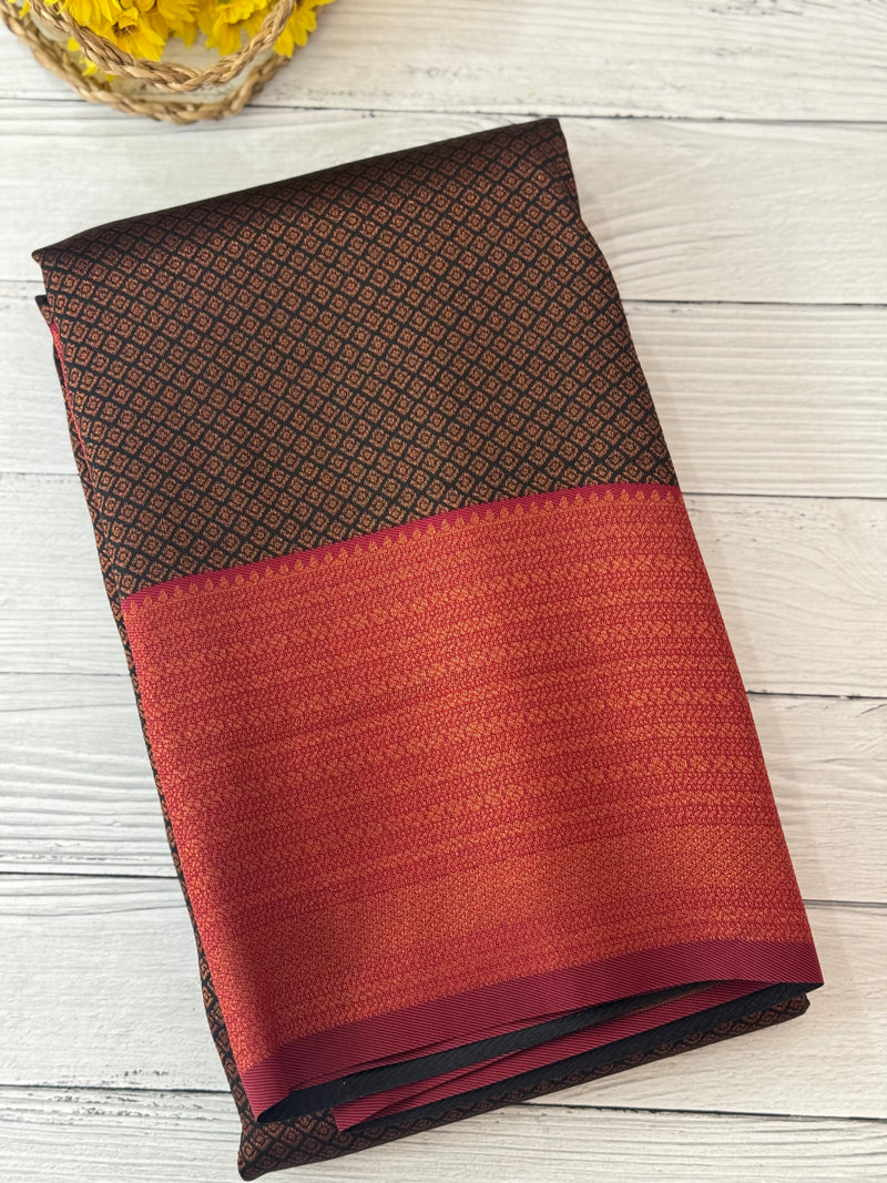 Brocade semi silk saree MS67443