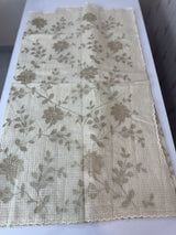 Chanderi tissue silk saree with applique work MS5541- Beige