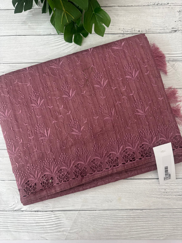 Cutwork Blended Jute - tussar saree MTS9079