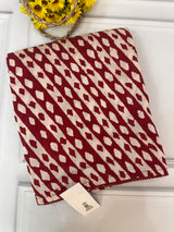 Soft chanderi saree with lace border  SFTCT -Red