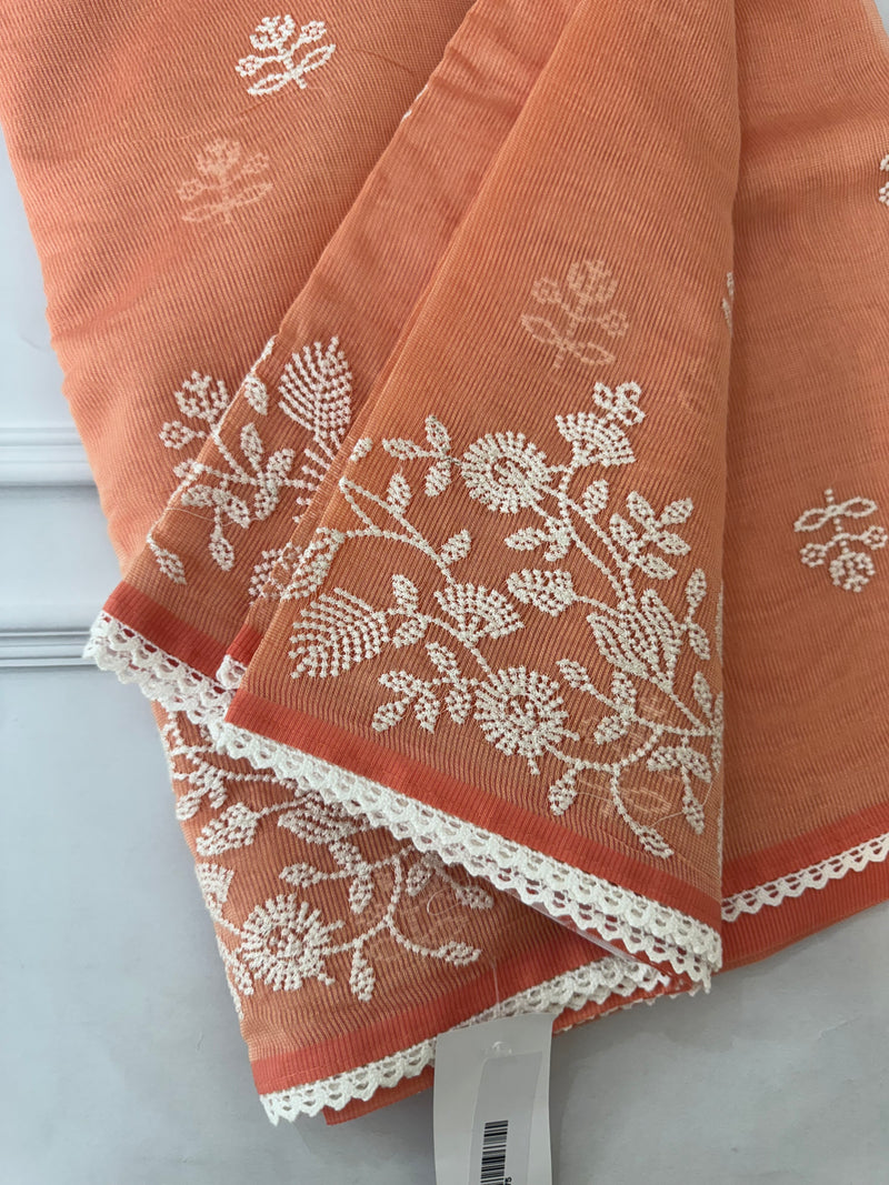 Kota Supernet embroidery saree SRENNEY