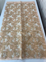 Jute Linen saree with thread work MSH206 - Peach