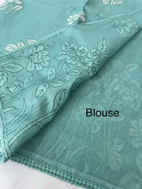 Soft kota silk saree with applique work MS15017