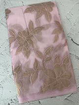 Soft organza saree with tissue appliqué work - MSH916 PastelPink