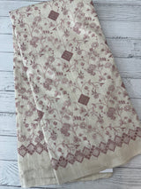 Jute tussar silk saree with cutwork & embroidery MS40414