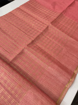 Tussar mix Semi silk saree with small zari weaving MSS8925