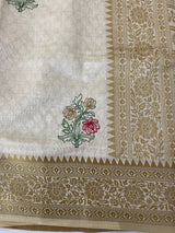Semi silk saree with embroidery MSS456