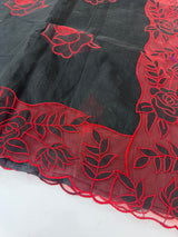 NetKota Applique work saree  MSH110- Black & Red