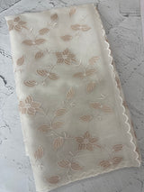 Viscose Organza saree with applique work-MSH238 CloudGrey