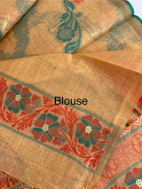 Jamdani silk Cotton Saree with thread work  MSJ790