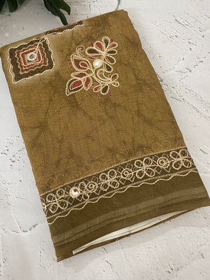 Tissue linen saree MLS345