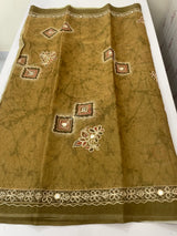 Tissue linen saree MLS345