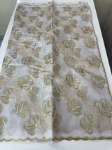 Jute Linen saree with zari & thread work MSH206 - Lavender