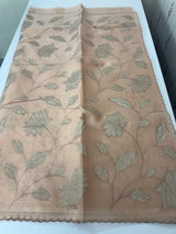 Semi organza saree with tissue appliqué work - MSH906 DuskyPeach