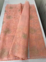 Viscose organza saree with thread work - MSH925 PeachPink