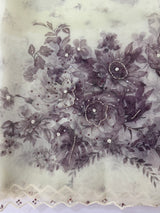 Handworked Glass organza saree with digital prints- MOS987