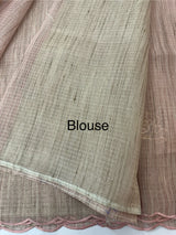 Soft Tissue kota embroidery saree MSK4660 DustyPink