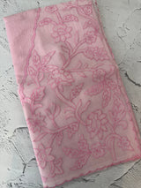 Khadi Linen saree with net applique borders MSH247 PastelPink (2)