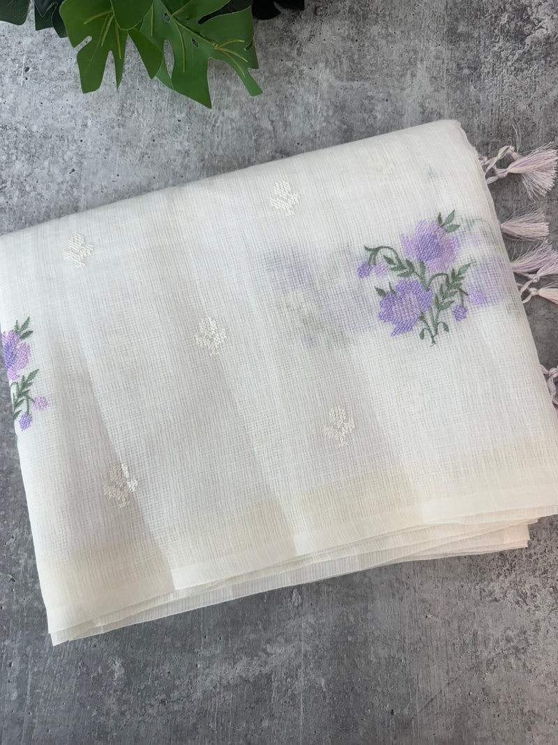 Silky kota embroidery saree MSK654