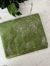 Soft Organza saree with silver zari & thread work - MSH910 Green
