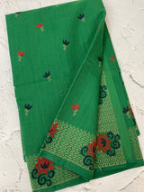 Netkota embriodery saree MS1456 BrightGreen
