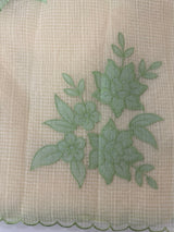 Kota Moonga checks Applique work saree  MSH273 - Cream to SageGreen
