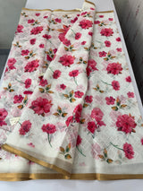 Semi linen saree with digital prints  MLS8765 (3)