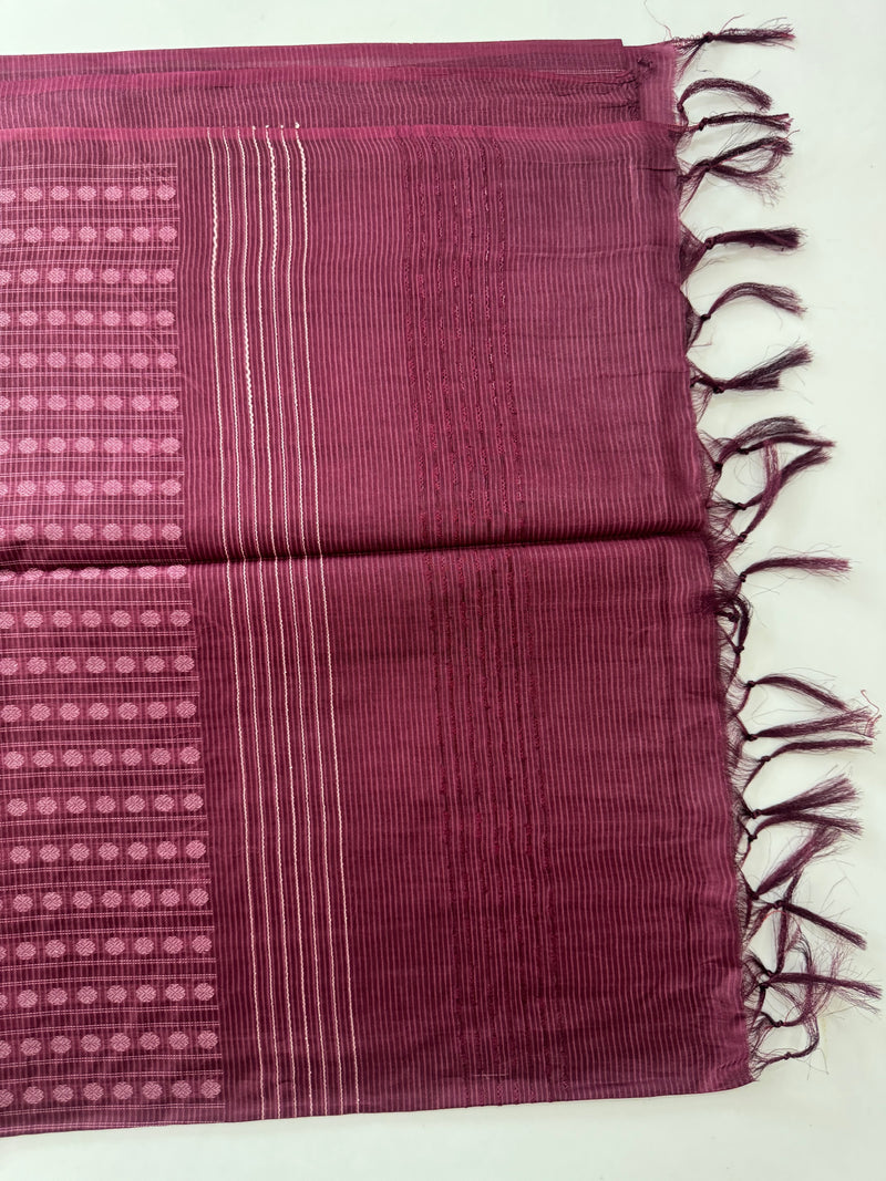 Bamboo tussar silk saree with thread work - MTSS456
