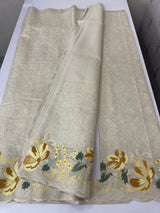 Blended tissue tussar saree with embriodery - MSH209