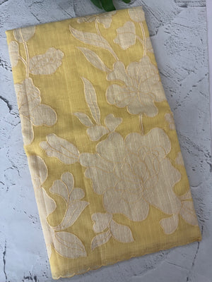 Netkota saree with appliqué work - MSH912 Yellow