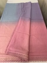 Rainbow Mul chanderi saree with lace borders- MSF9054