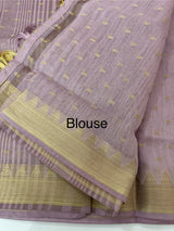 Semi chanderi saree with buttas MSF784 PastelOnion