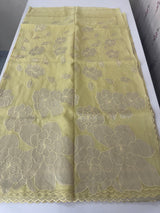Premium Silk organza saree with applique work MSSA671 Pastel DustyYellow