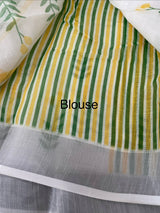 Semi linen saree with digital prints  MLS8766