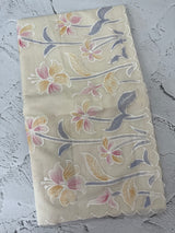 Soft mul chanderi saree with prints and embroidery MSH190 - Ivory