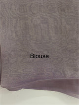 Dual tone Crush silk Organza Applique work saree MS14567- GreyishMauve