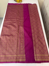 Semi katan Banarasi saree in antique zari weaving - MSKB899 Vadamalli