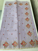 Premium Soft kota silk saree with embroidery MSS678 - Lavender