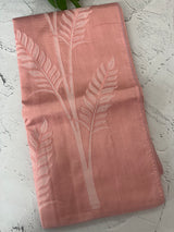 Blended Tussar silk saree with applique work- MSH193