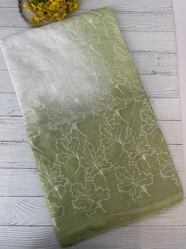Ombre Soft kota checks saree with embroidery SVTS20