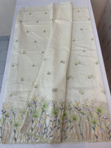 Mul chanderi embriodery saree with scalloped borders MSH176