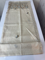 Kanta Handstitched Blended tussar silk saree MS90543