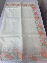 Silky kota embroidery saree MS16418 - Offwhite