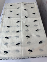 Mul chanderi embriodery saree with scalloped borders MSH115