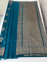Semi banarasi saree with zari buttas - MBS6754