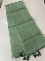 Semi silk saree with zari weaving  MSG6161 Muted SageGreen