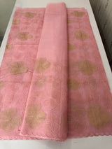 Viscose organza saree with thread work - MSH925 Pink