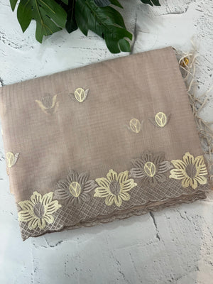 Soft Tissue kota embroidery saree MSK4660 PastelMauve