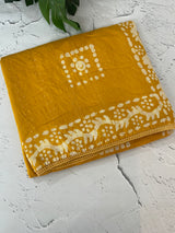 Semi soft silk saree with batik prints MSB555